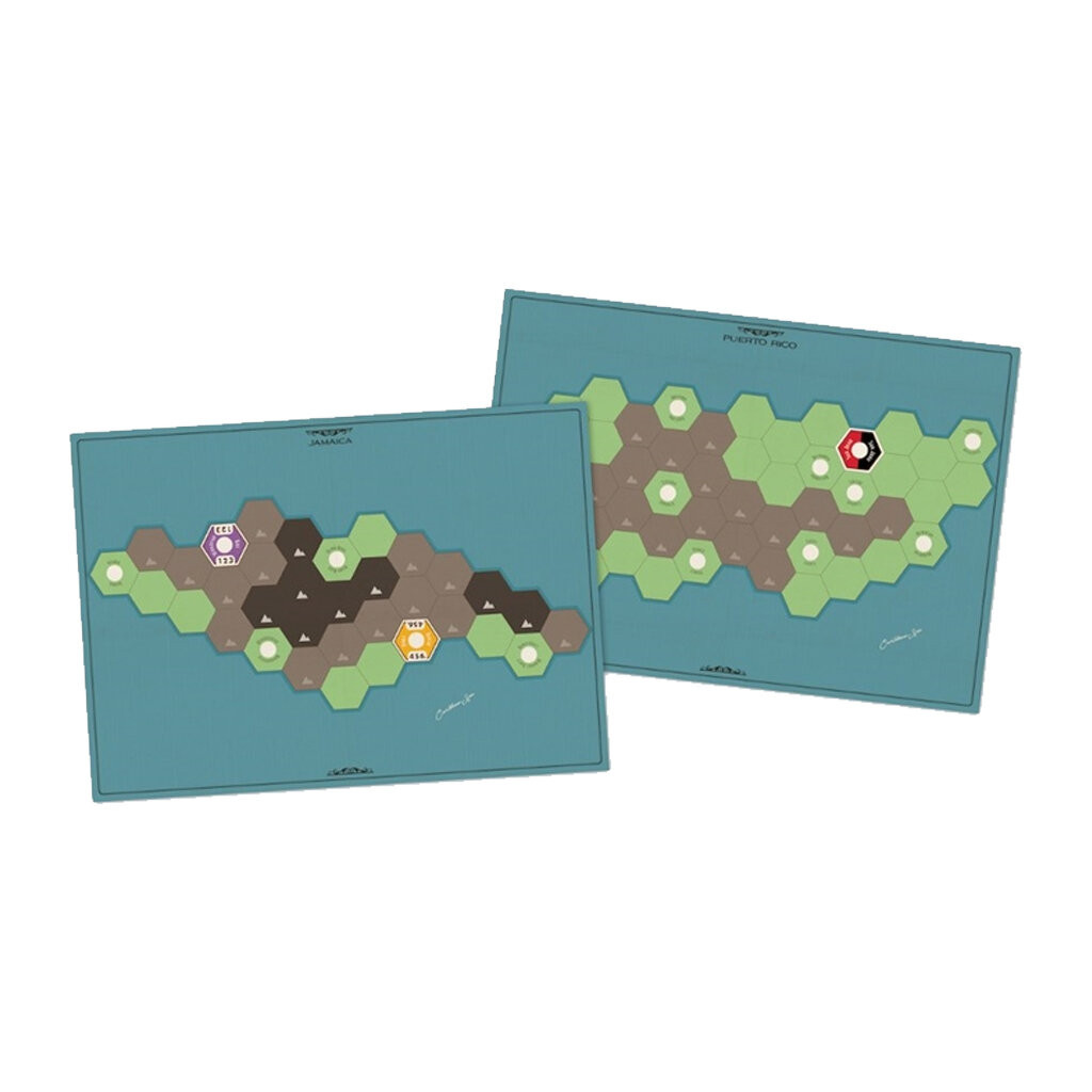 Age of Steam Deluxe Jamaica & Puerto Rico Maps Board Game ส่วนเสริม บอร์ดเกม