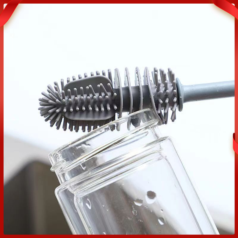 แปรงทําความสะอาดแก้วน้ํา เครื่องมือซิลิโคนฉนวนกันความร้อน Modofo QB4L