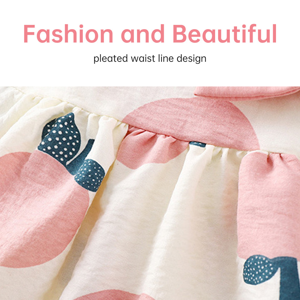 ชุดเดรสลายดอกไม้เกาหลี ชุดเด็กผู้หญิง ชุดเจ้าหญิง กระโปรงสำหรับเด็กผู้หญิง เด็กเล็ก แฟชั่นน่ารัก ชุดเดรสเด็กทารก - รูปที่ 2