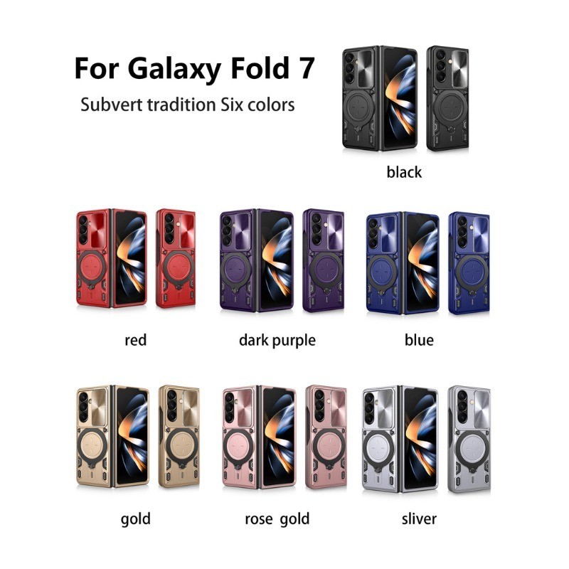 ปลอกสําหรับ Samsung Galaxy Z พับ 7 Galaxy Z Fold7 6 5 4 ZFold7 ZFold 7 5G 2025 Armor Ring Stand Holder Bracket สไลด์หน้าต่างเคสโทรศัพท์ป้องกันกันกระแทก An ราคา ถูกที่สุด ดีลบีเคเค แกลเลอรีภาพที่ 2