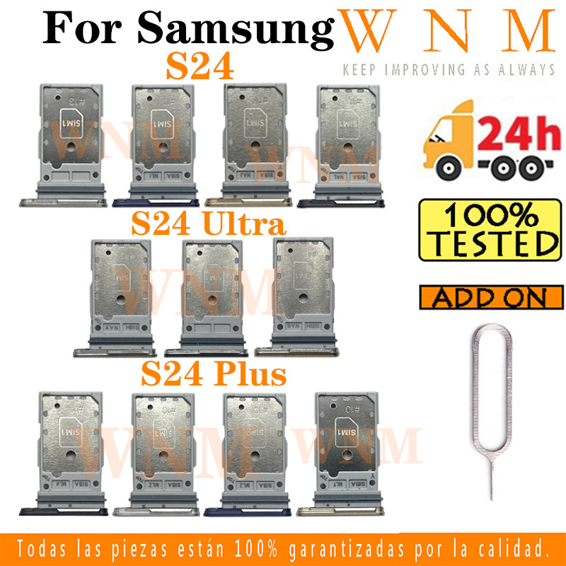 สําหรับ Samsung S24 / S24 Plus / S24 Ultra Sim ถาดซิมการ์ดช่องใส่การ์ดผู้ถือการ์ด Reader SD Slot อะแดปเตอร์เปลี่ยน Part