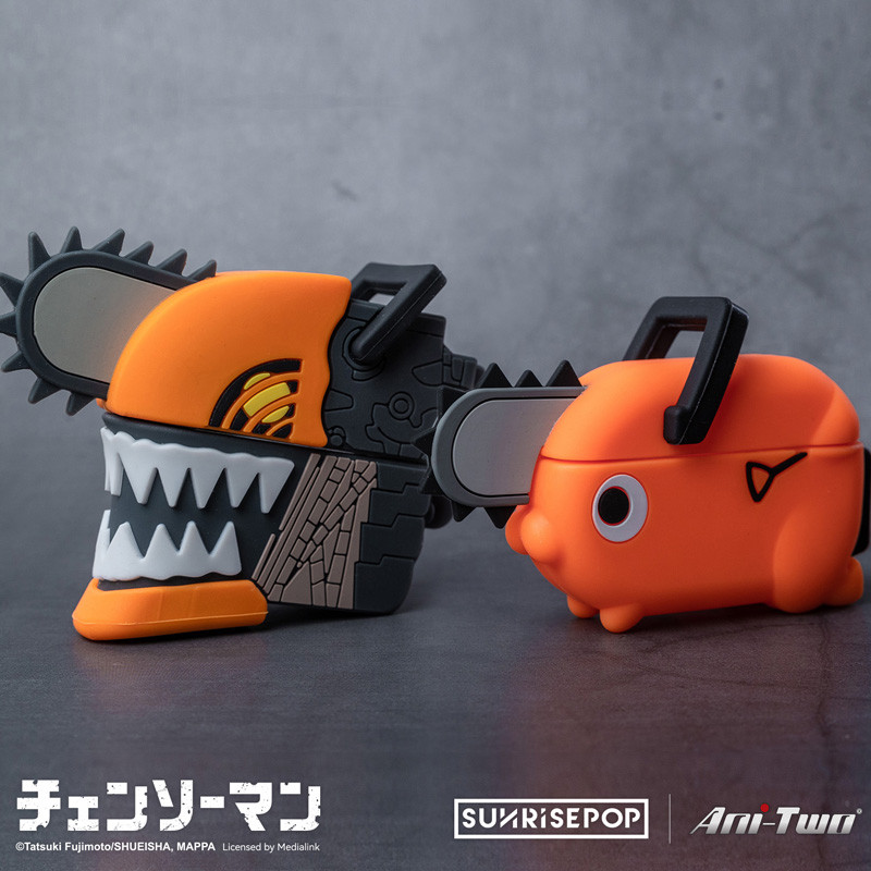 SUNRISEPOP Chainsaw Man Airpods Case หูฟังป้องกันกรณี Pochita Chainsaw Man รูปการ์ตูน