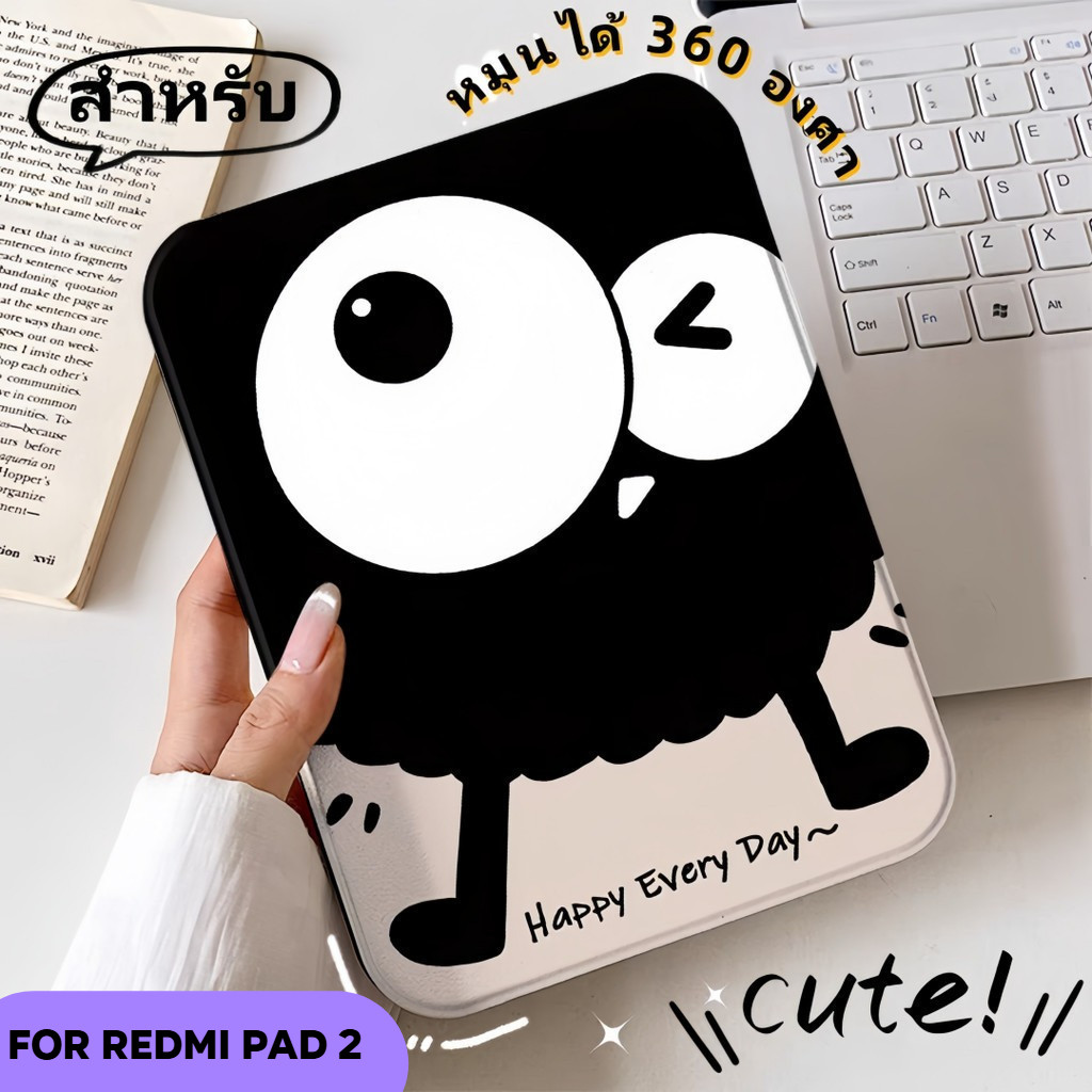 เคสฝาพับ  for redmi pad 2 case redmi pad se 11 เคสอะคริลิคใส หมุนได้ 360° ตั้งได้หลายมุม.redmi se 11