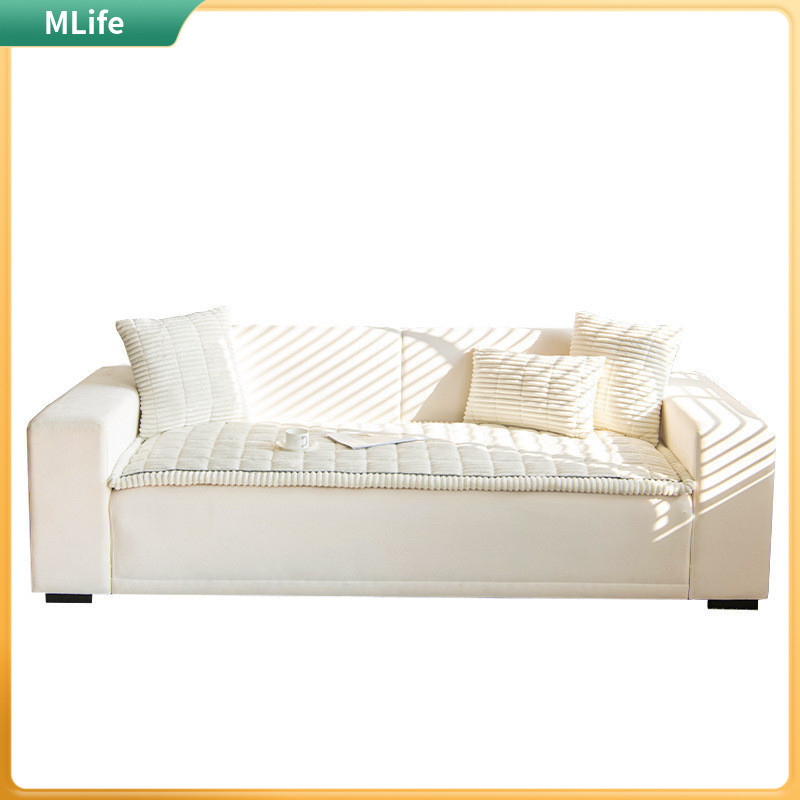 【MLife】ผ้าลูกฟูก โซฟา ผ้ากํามะหยี่ขนนิ่ม เบาะโซฟา 1 2 3 4 ที่นั่ง หนา ใหม่ กันลื่น เบาะรองนั่ง ปลอกโซฟา ราคา ถูกที่สุด ดีลบีเคเค แกลเลอรีภาพที่ 5