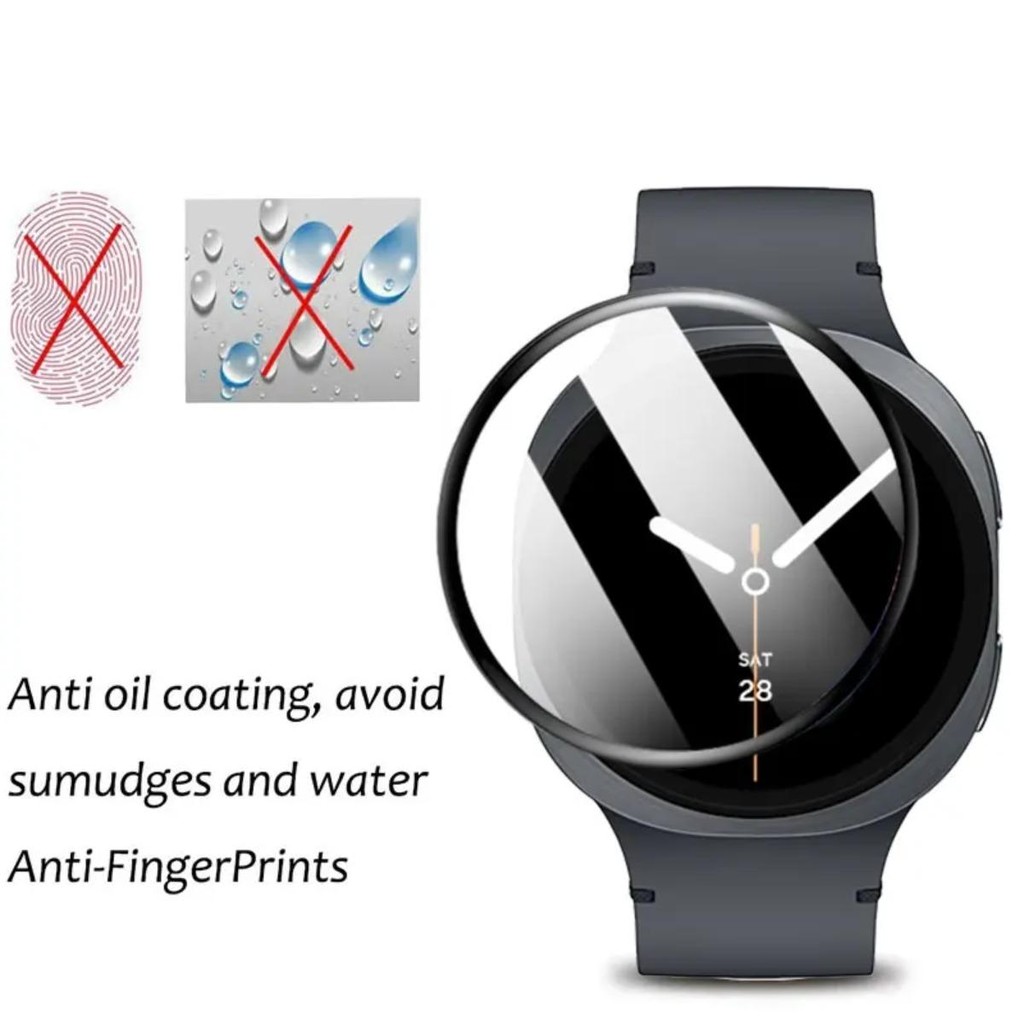 3PCS Soft Screen Protector สําหรับ Samsung Galaxy นาฬิกา 8 40 มม.44 มม.HD TPU ป้องกันฟิล์มสําหรับ Samsung Galaxy นาฬิกา 8 คลาสสิก 46 มม. - รูปที่ 4