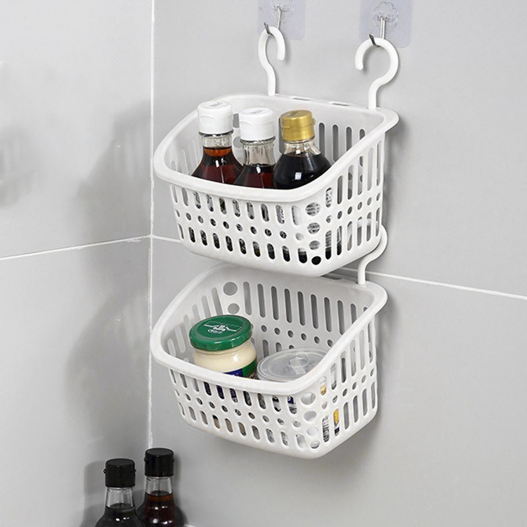 ตะกร้าอาบน้ําอเนกประสงค์พร้อมตะขอ-ที่เก็บของแบบแขวนในห้องน้ํากันน้ํา-ห้องครัวจิปาถะและชั้นวางจัดระเบียบอุปกรณ์อาบน้ํา - รูปที่ 2