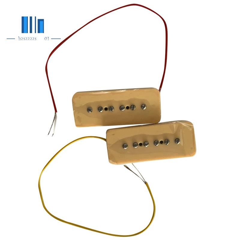 Alnico V Alnico 5 Single Coil Soapbar P90 คอสะพานรถกระบะ 50/52 มม.ลวดถักโลหะ Fit กีตาร์ไฟฟ้า