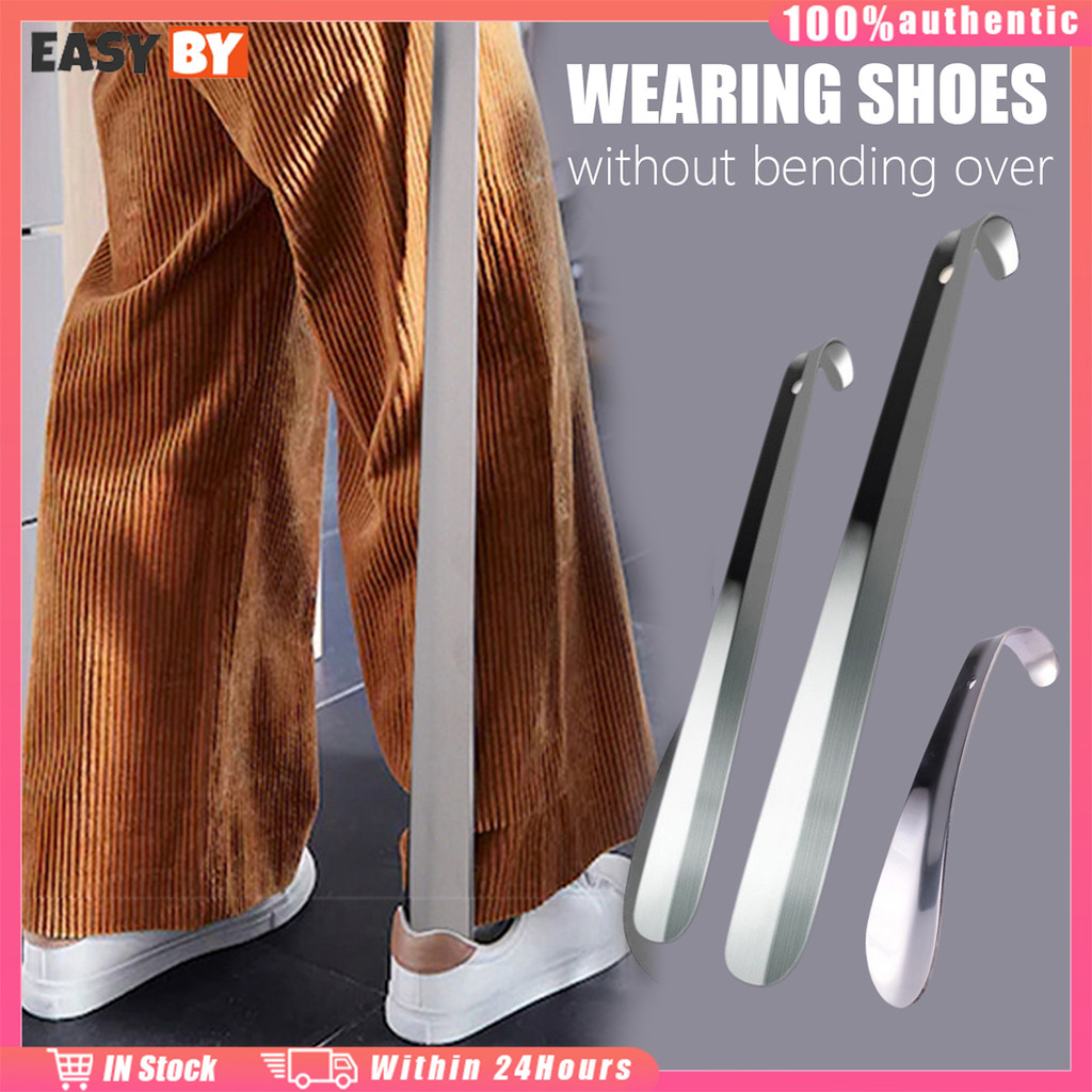 จัดส่งรวดเร็ว ช้อนรองเท้าสแตนเลส ขนาด16CM 30CM 42CM ไม้ช่วยใส่ถอดรองเท้า ที่จับยาว