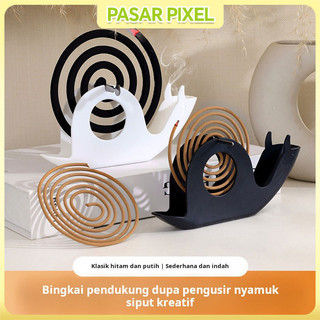 Kotak obat nyamuk rumah tangga tahan api dan tahan panas bentuk baki obat nyamuk siput kreatif rak obat nyamuk kamar mandi asbak cendana