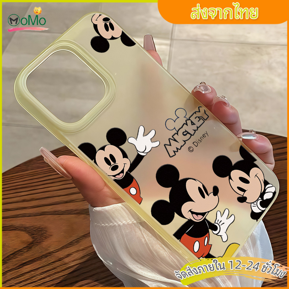 เมาส์การ์ตูนน่ารัก สครับเคสสครับสำหรับไอโฟน11 12 13 14plus 15PRO 16promax กรณีมือถือfor iphone 11 13 6/7/8PLUS X/XR/XS