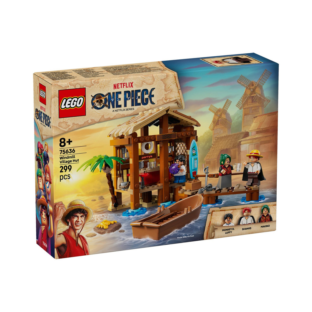 LEGO 75636 ชุดของเล่นสร้างกระท่อมหมู่บ้านกังหันลม ONE PIECE (299 ชิ้น)