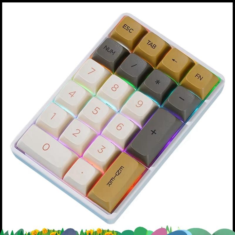 Super 21Keys Mini Keyboard 2.4G Wireless Number Pad แป้นพิมพ์ตัวเลขแบบกลไกสําหรับบัญชี Numpad Gaming