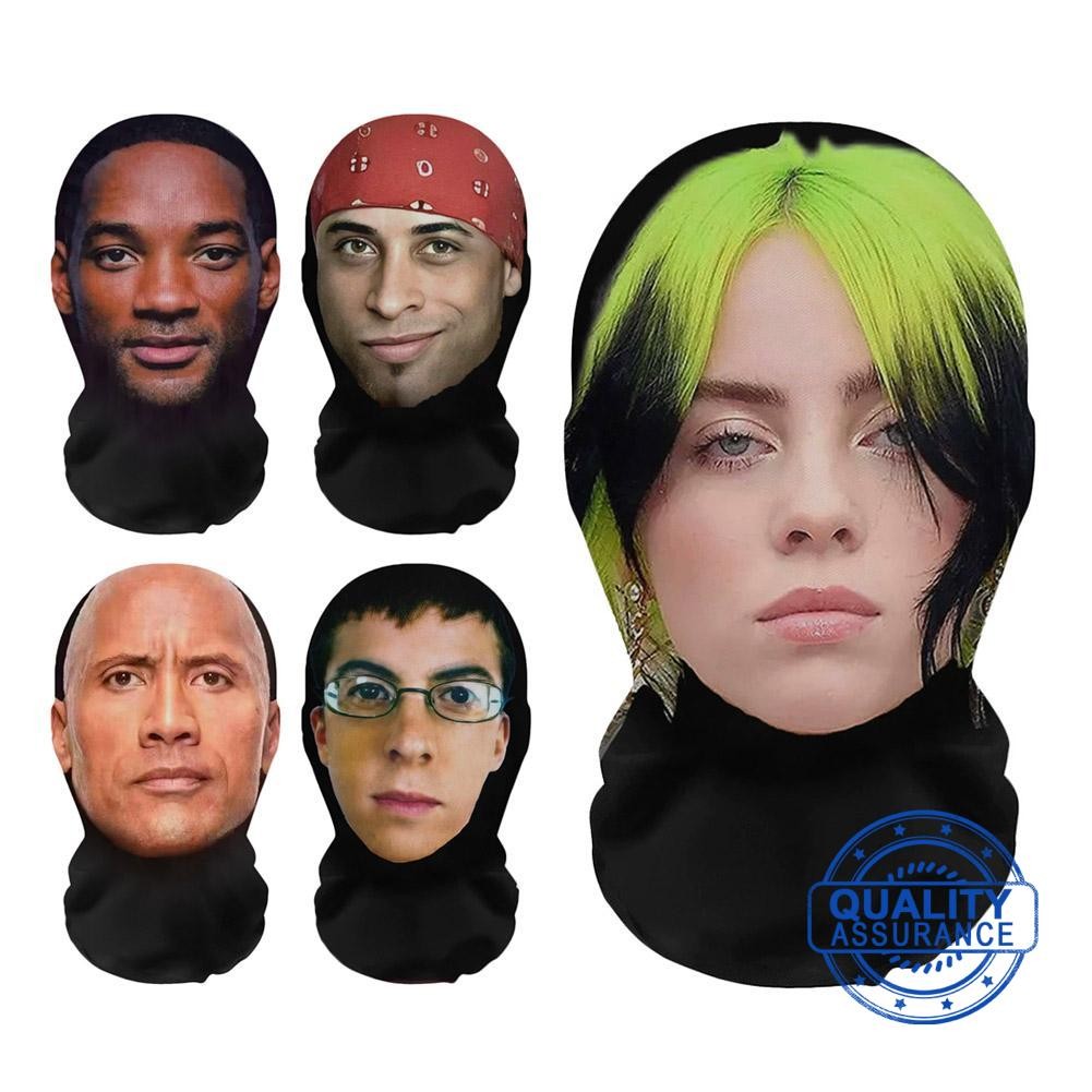 3d ตาข่าย Star รูปแบบ Full Face Mask คอสเพลย์บทบาทตลก Breathable Headwear หน้ากากใบหน้าสําหรับแฟนๆ Q2k6