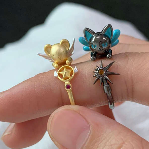 sf cinema ตั๋วหนัง sf "Kerubelos" ซากุระที่เปลี่ยนแปลงตลอดเวลาแหวนหมีน้อยแหวนนิ้วชี้ออกแบบที่สวยงามแ