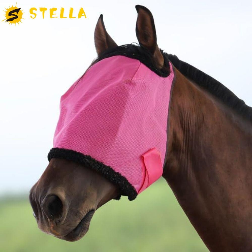 หน้ากากตาข่ายสำหรับม้า STELLA ระบายอากาศได้และยืดหยุ่น ช่วยป้องกันยุงและแมลง อุปกรณ์เสริมสำหรับม้า
