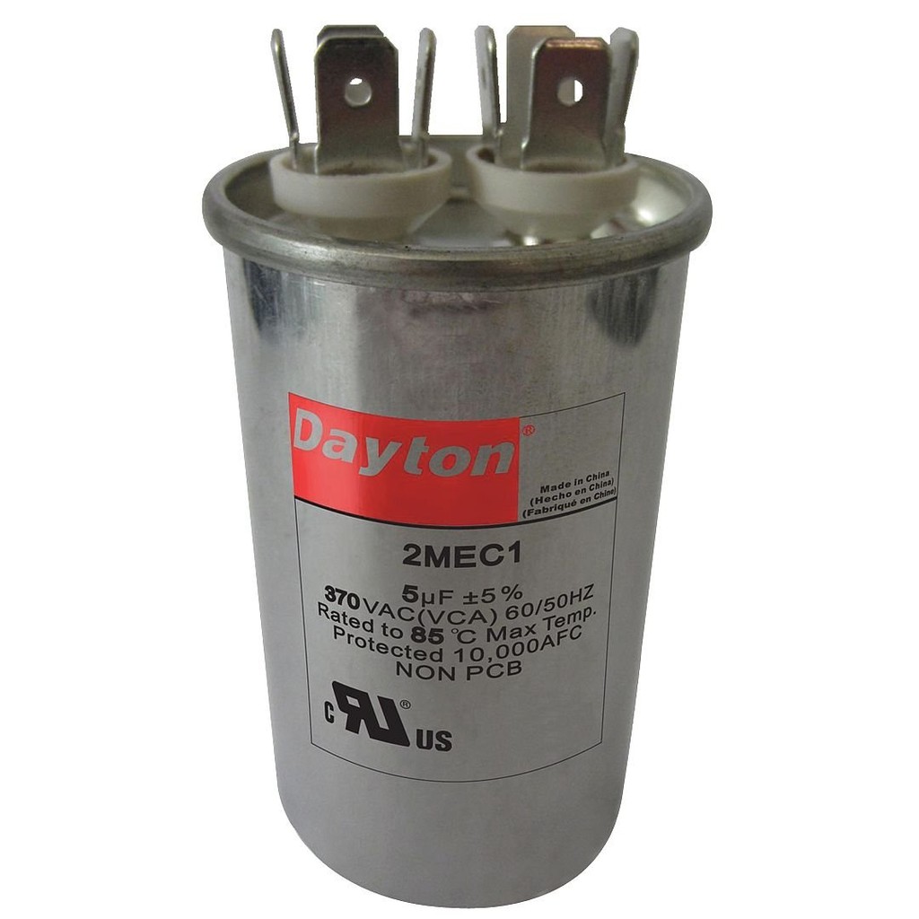 Motor Run Capacitor, 6 MFD, 370V, Round