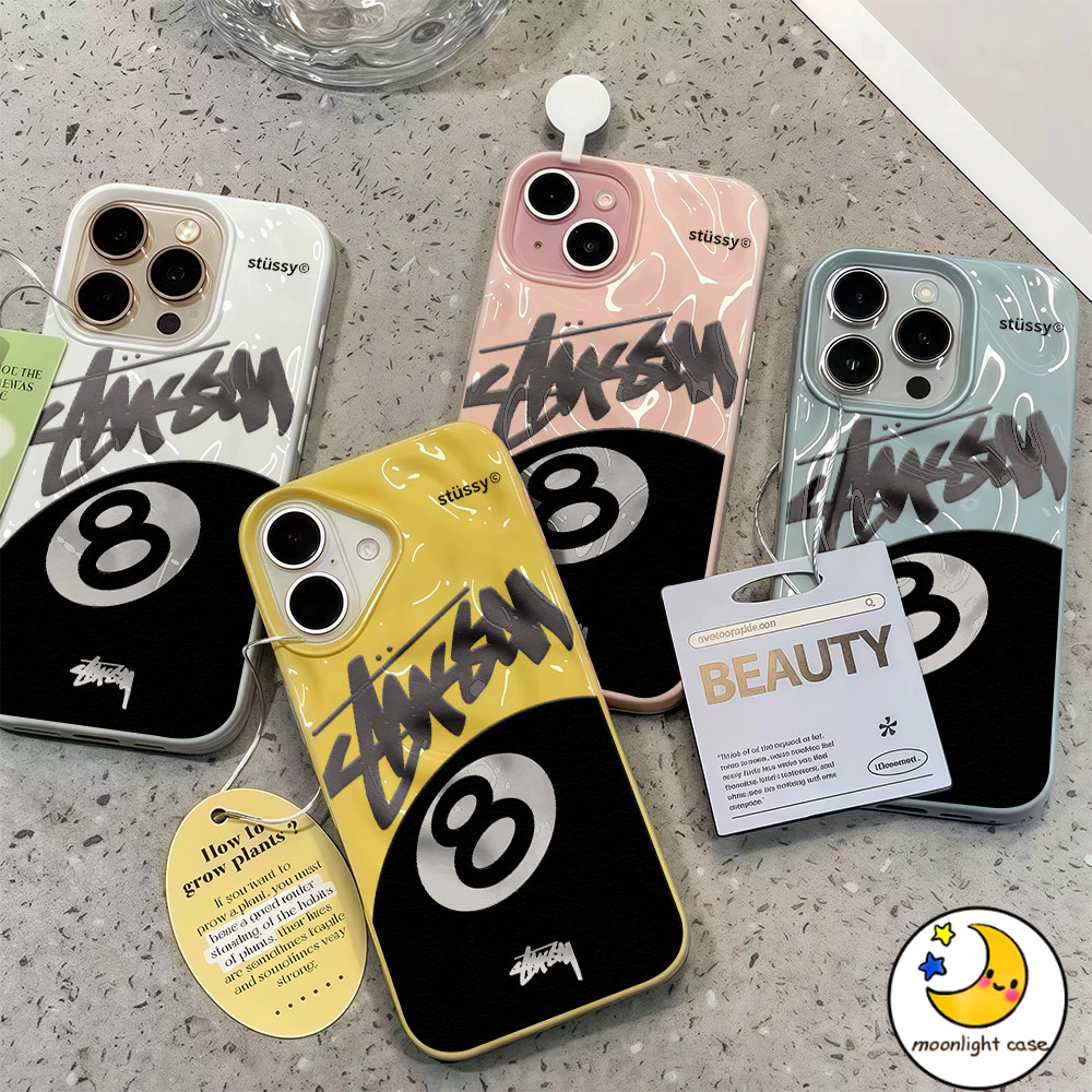 ❤GOOD❤ เคสเหมือนอุกกาบาต บิลเลียด หมายเลข 8 บอล เย็น ปิงปอง สําหรับIPhone16 15 14 13 12 11 7 8 plus Pro Promax X XR XS