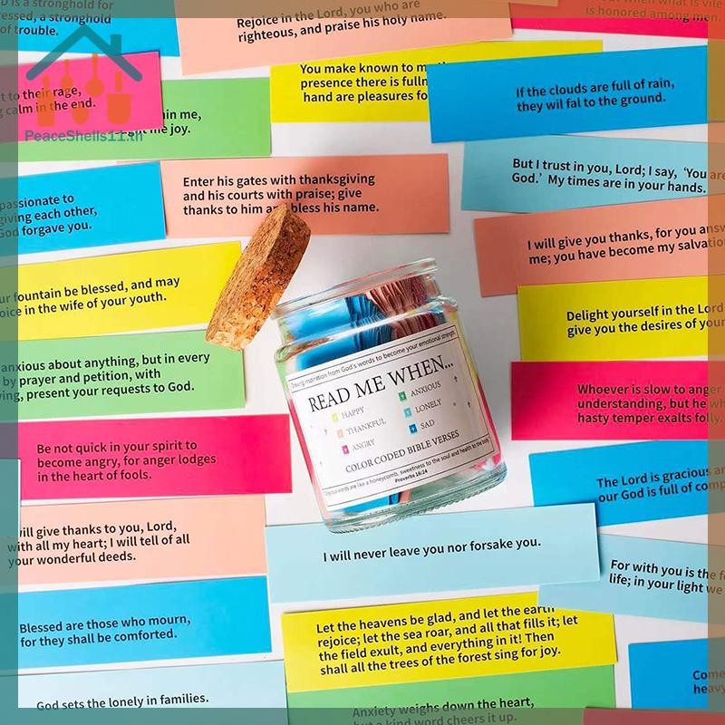 PeaceShells สเปน Bible Verse Jar - คัมภีร์หวัง & Emotional Support Jar TH