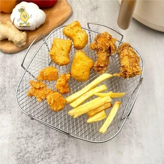 [mozh] ตะแกรงย่างมัลติฟังก์ชั่นเข้ากันได้กับ Airfryer Dehydrator ชั้นวางบาร์บีคิว Steamer ย่างเครื่องมือทําอาหารสําหรับอุปกรณ์เสริม Air Fryer [TH]