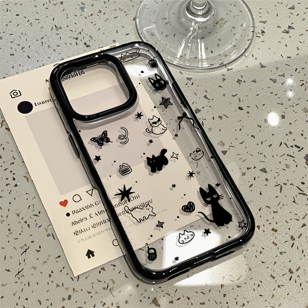เคสโทรศัพท์ For iPhone 13 11 15 16 Pro Max Case iPhone 11 12 17 Pro Max 14 15 Pro Max อะคริลิค 2 in 1 การ์ตูน น่ารัก - รูปที่ 4