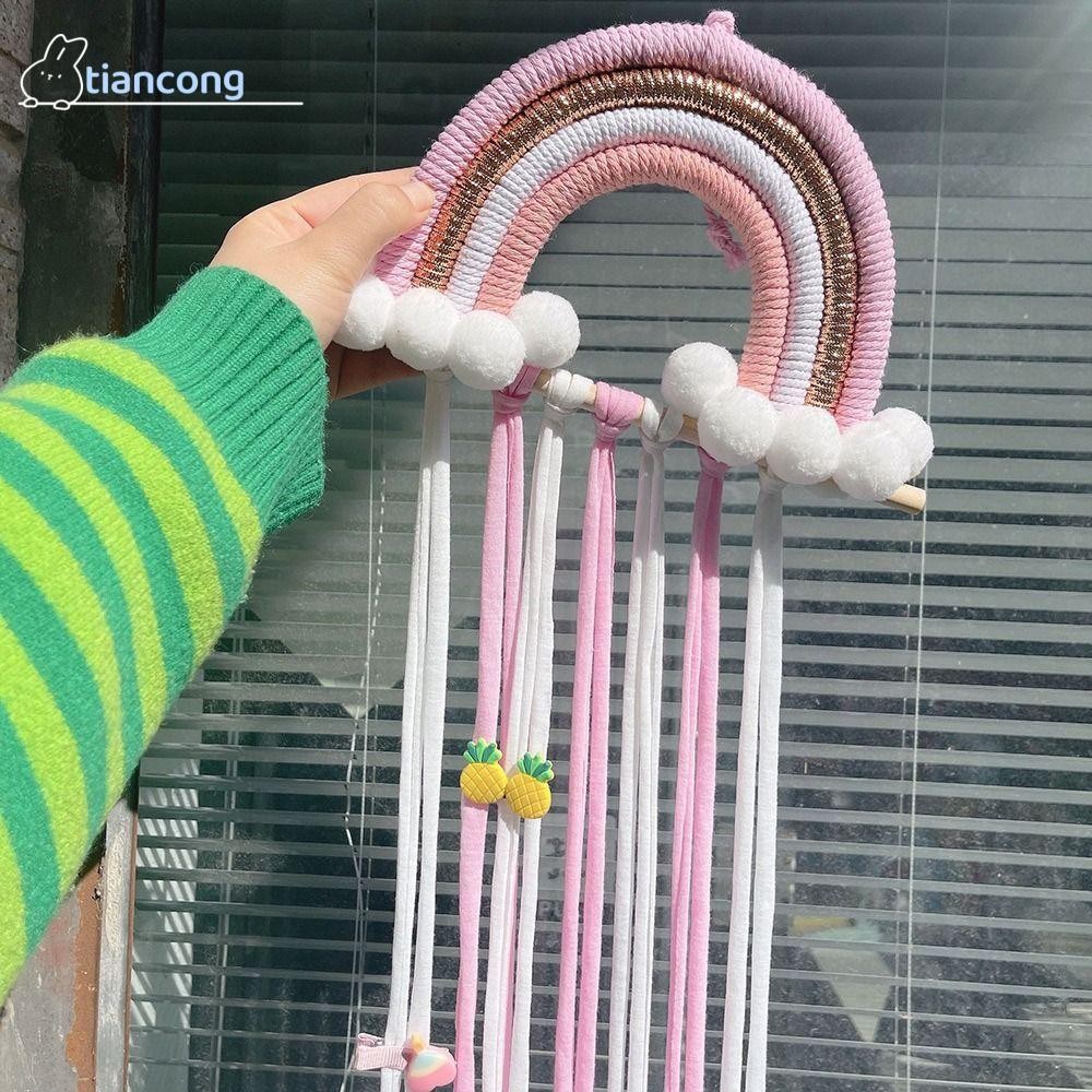 TIANCONG ที่ใส่กิ๊บติดผม, ตกแต่งห้องนอน ที่ใส่โบว์ติดผม DIY, ที่เก็บโบว์สาวแขวนผนังทํามือ