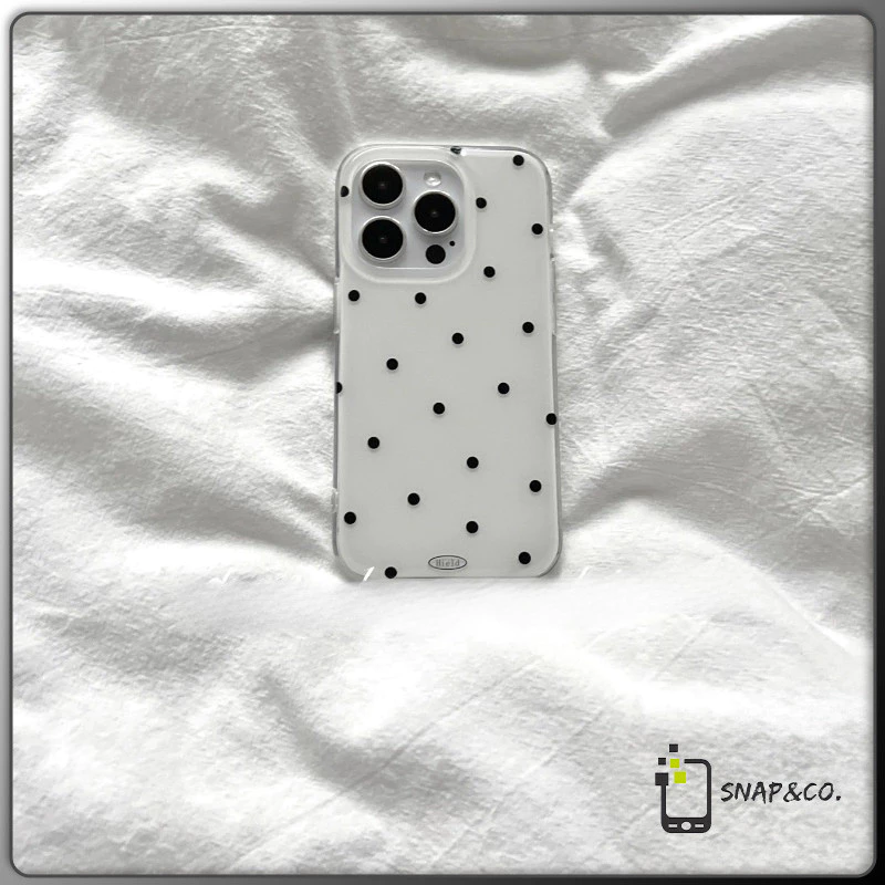 โปร่งใส จัดส่งจากประเทศไทย เคสจุดคลื่นสีดํา for iPhone เคสไอโฟน 11 12 13 14 15 16 PLUS PRO MAX X XS MAX XR 7/8PLUS แอปเ