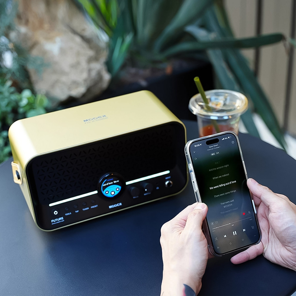 MOOER F15Li เครื่องขยายเสียงกีตาร์อัจฉริยะ 15W พร้อมสมาร์ทเอฟเฟกต์ App Stero เสียงกีตาร์แบบพกพา Amp 