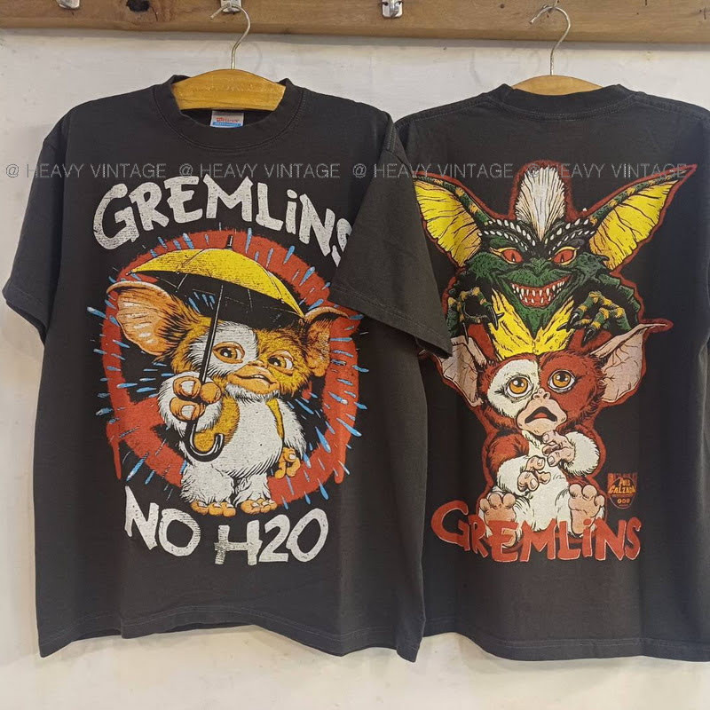 GREMLINS NO H20 the legendary movie tag Hanes เสื้อวินเทจ เสื้อหนังตำนาน heavy vintage shirt