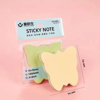 กระดาษโน้ต 100แผ่น/แพ็ค เครื่องเขียน สีพาสเทล กาวในตัว กระดาษโน๊ต Sticky note กระดาษโน้ตมีกาวในตัว