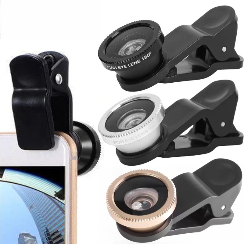 HP 3 in 1 Fish Eye Macro เลนส์กล้องสมาร์ทโฟนกว้าง