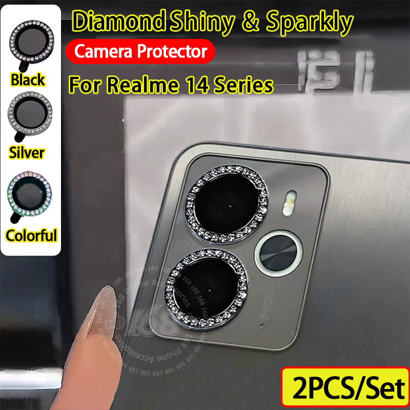 ฟิล์มกล้อง Realme 14 5G ฟิล์มกล้อง Realme 14T 5G ฟิล์มกันรอยกล้อง กลิตเตอร์ สําหรับ เลนส์ใส กระจกป้อ
