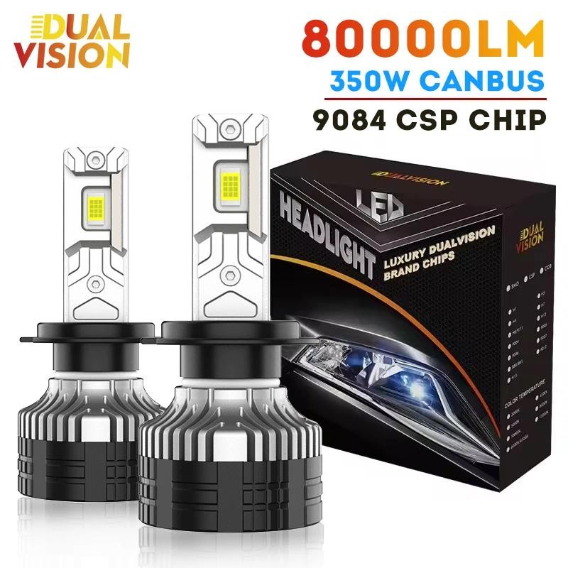 K7C H7 LED 80000LM ไฟหน้าหลอดไฟ Canbus 6000K H1 H4 H11 9012 HIR2 H8 H9 9005 9006 HB3 HB4 พลังงานสูง 