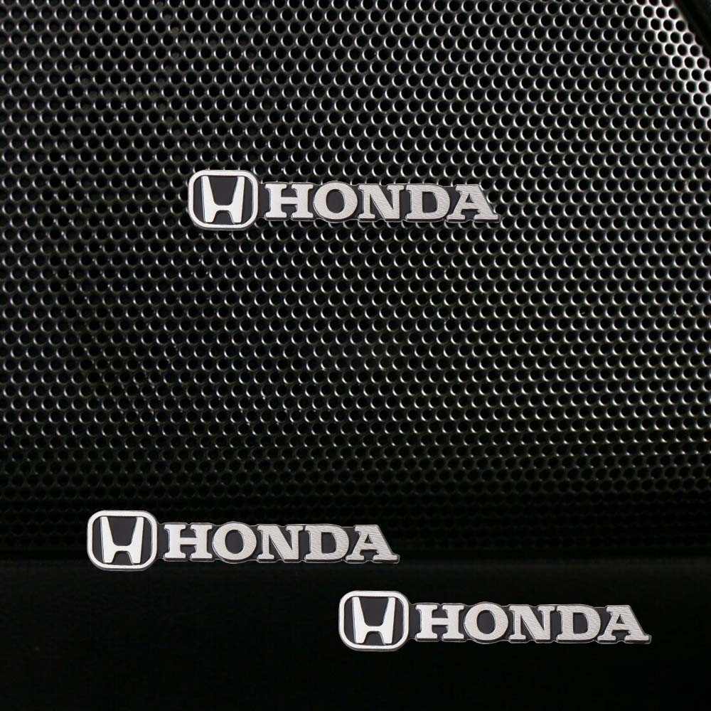 2/4pcs 3D อลูมิเนียม Stying รถวิทยุลําโพงสติกเกอร์ตกแต่งอัตโนมัติสําหรับ Honda Mugen INSPIRE CR-V UR