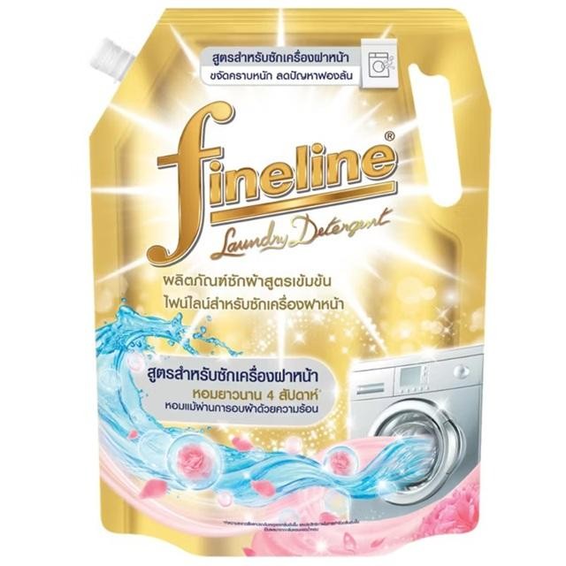 Fineline ไฟน์ไลน์ ผลิตภัณฑ์น้ำยาซักผ้าสูตรเข้มข้นสำหรับซักเครื่องฝาหน้าสีทอง ขนาด 1000 มล.