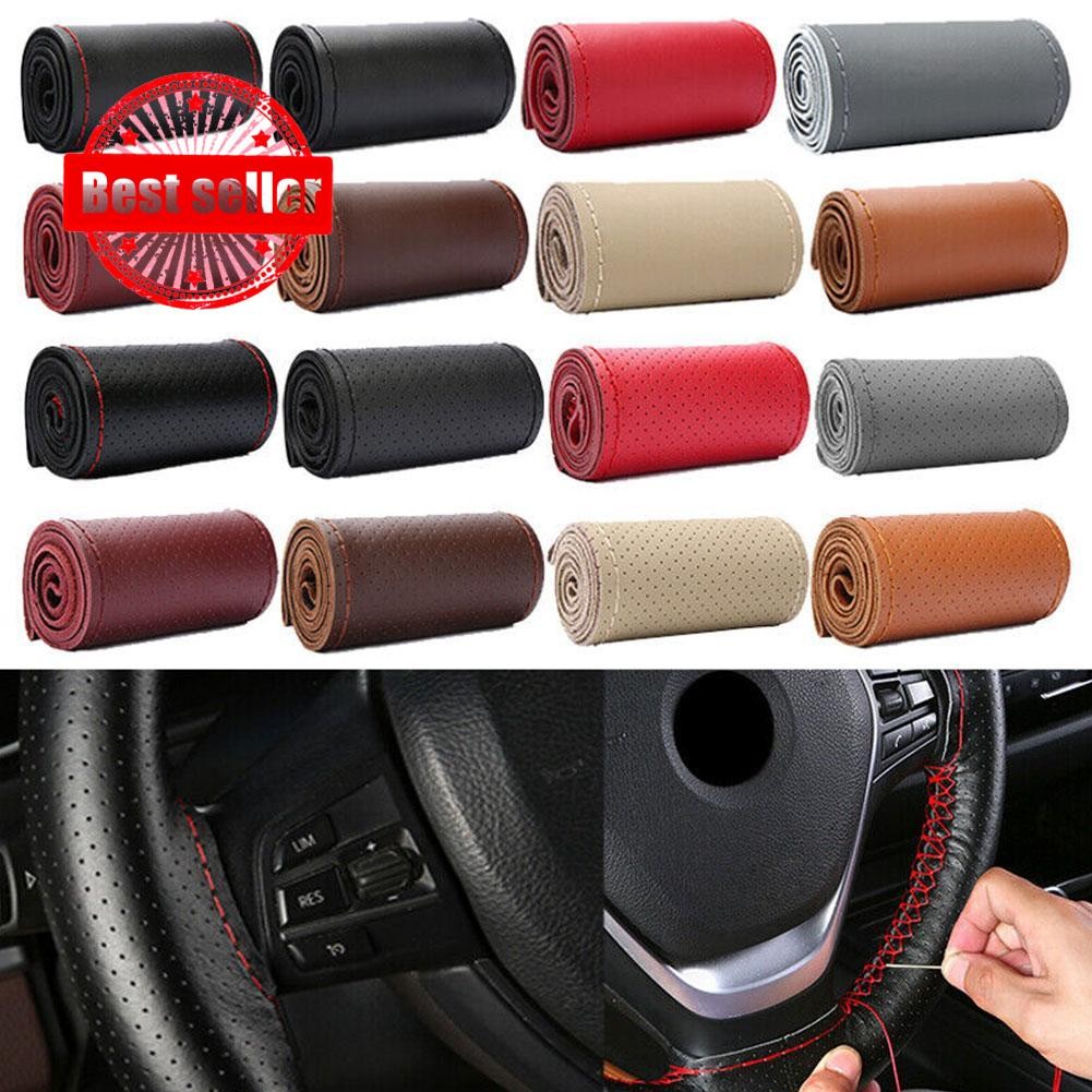 ที่หุ้มพวงมาลัย All-season Universal Hand Seven Cover Cowhide Handle Car V7g0