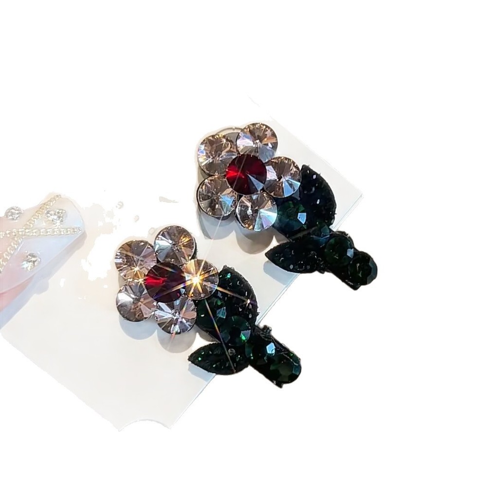 คุณภาพสูงระดับไฮเอนด์เวอร์ชั่นเกาหลีหวานคลิปขนาดเล็กดอกไม้แบน ใบเรียกเก็บเงินเป็ด คลิปคลิปด้านข้างแฟชั่นสีหน้าผากผมหัก - รูปที่ 3