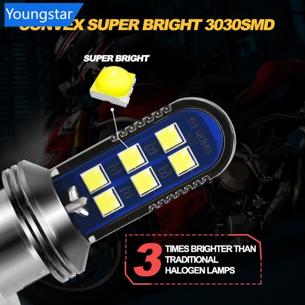 FYY รถจักรยานยนต์ 12V 12 SMD HeadLight หลอดไฟ H4 BA20D PX15D LED Hi Lo H6 BA20D หัวโคมไฟ