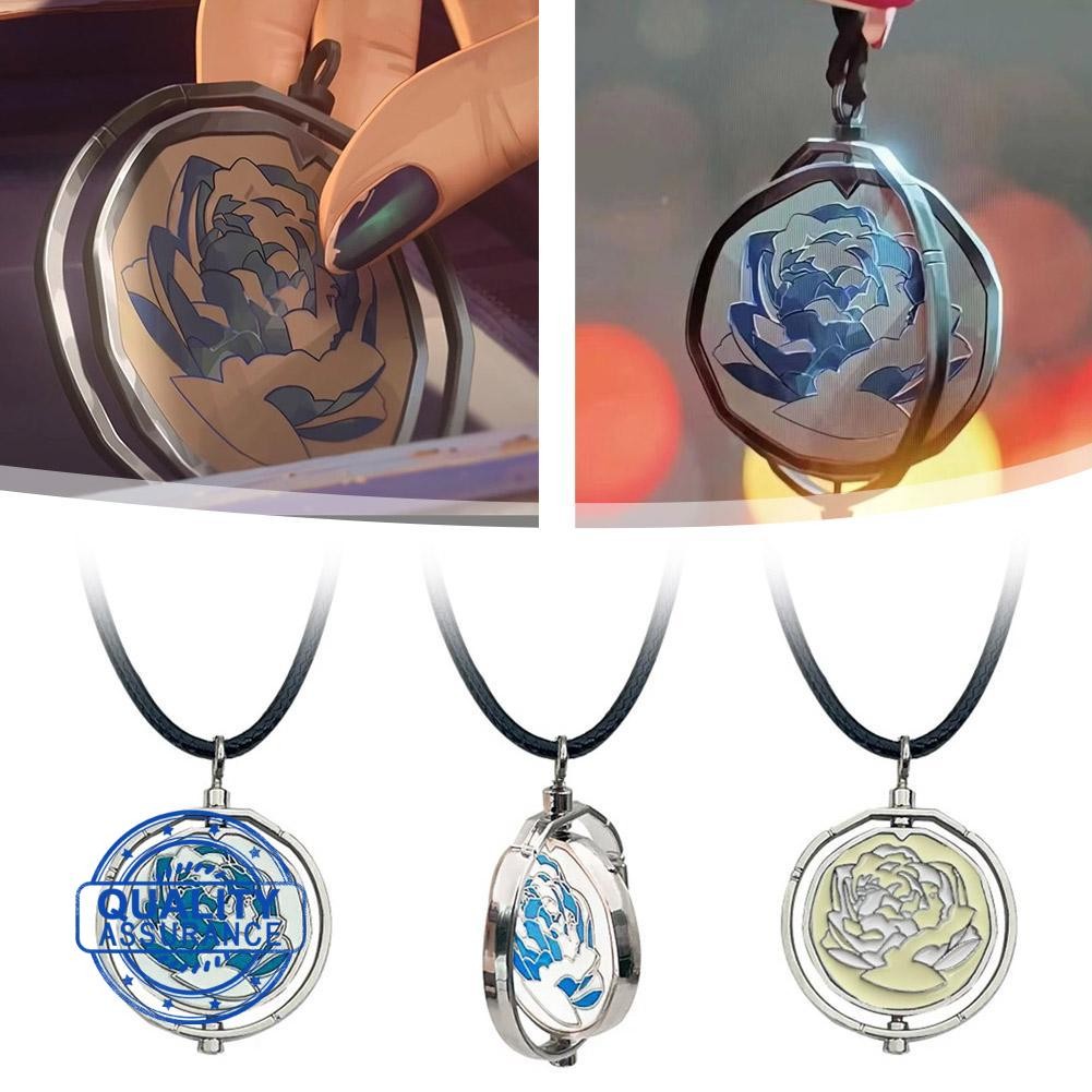 APWDCS Blue Rose หมุนได้สร้อยคออะนิเมะเกม Arcane Season โลหะ 2 แฟนคอลเลกชันแฟชั่นกระเป๋าเป้สะพายหลัง