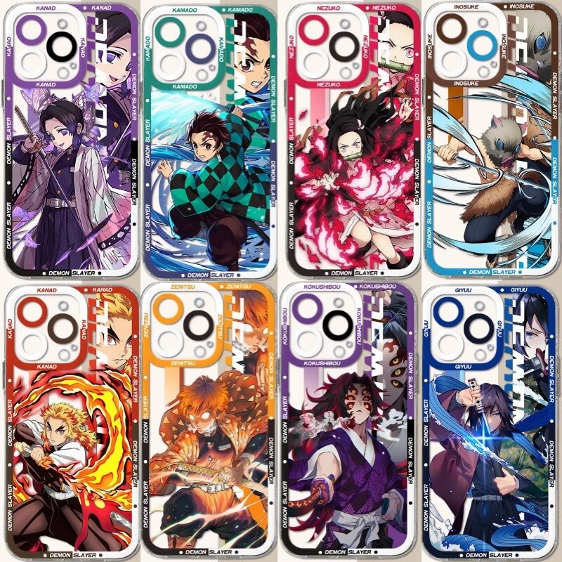 Anime Demon Slayerเคสโทรศัพท์สําหรับXiaomi Redmi 12 13C 13 14C 5Gหมายเหตุ13 12 Pro Plus 4G 5G Note12 Note13ปลอกซิลิโคนอ่อนนุ่มโปร่งใส