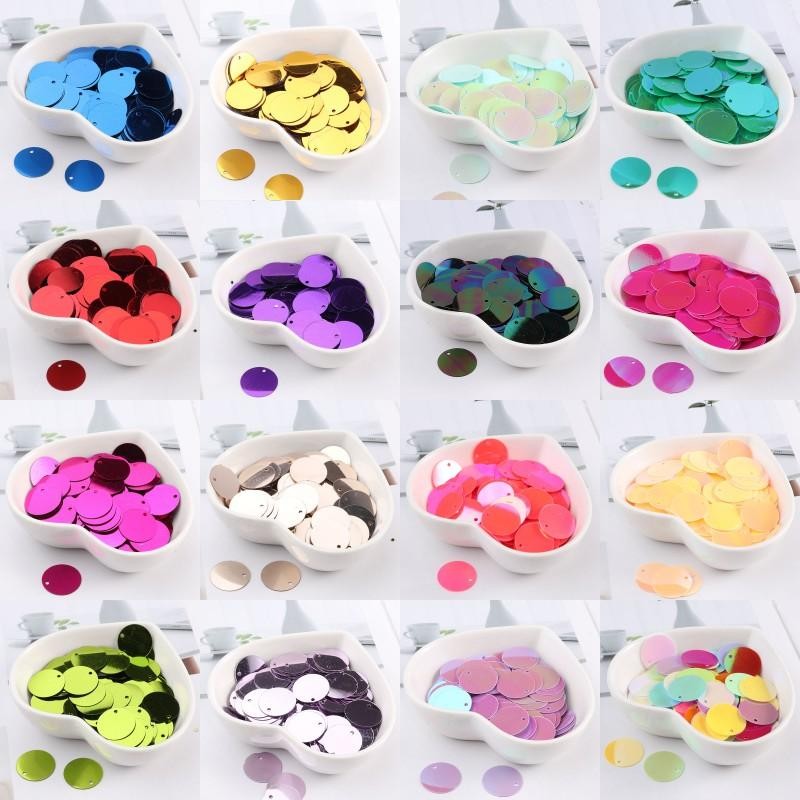 10กรัม/แพ็ครอบเลื่อม 6/8/10/15/20/30มม. 28สี สําหรับงานหัตถกรรม เครื่องประดับ งานแต่งงาน เย็บตกแต่ง