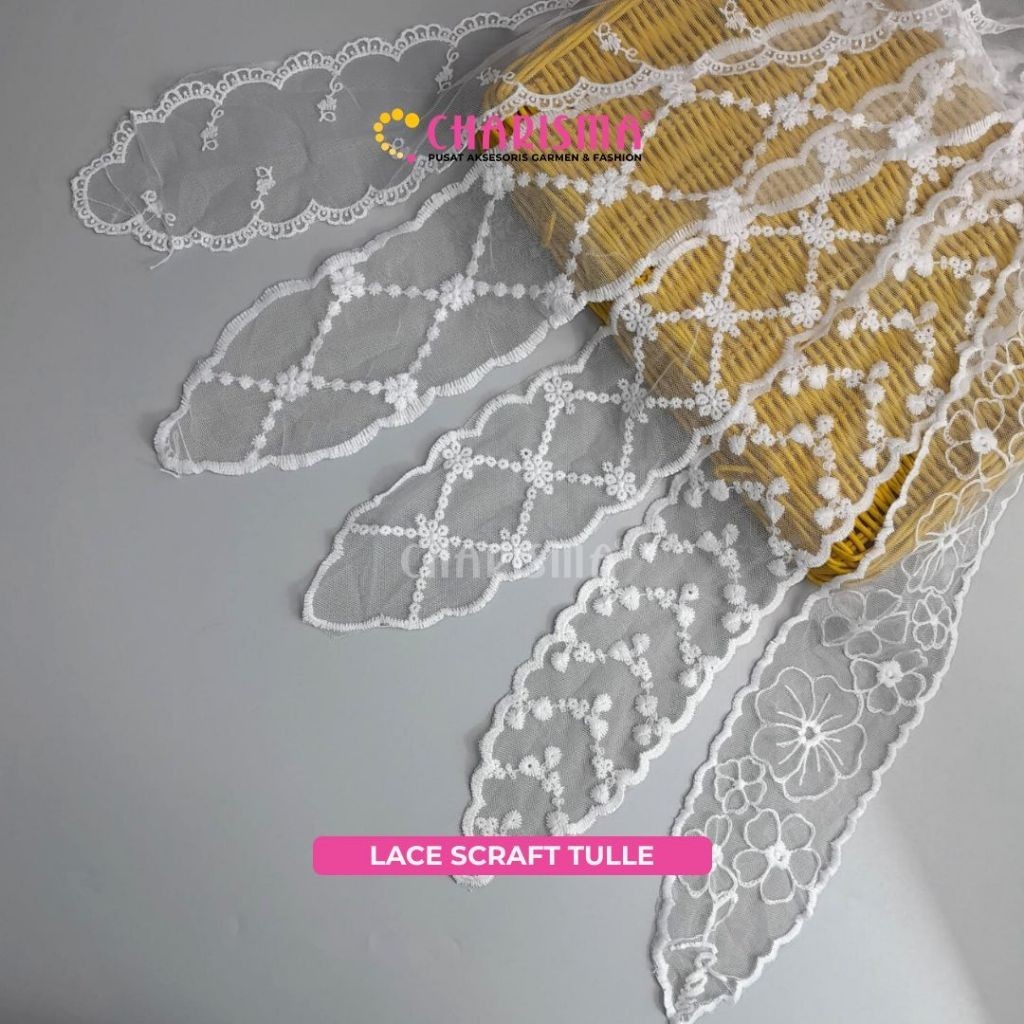 ผ้าพันคอลูกไม้ Charmisma Tulle - ผ้าพันคอ Tulle/ ผ้าพันคอ Tulle - ราคาต่อชิ้น