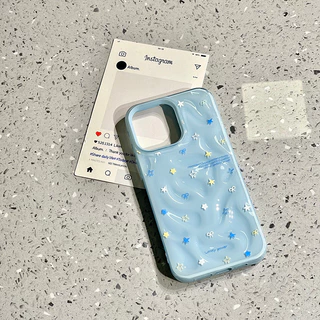 เคสไอโฟน13 โรแมนติกดาวโบว์ผูกนุ่ม สำหรับ IPhone 16 15 11 14 12 13 Pro Max 16 14 8 7 6 15 Plus 13 16 14 12 15 Pro XS XR