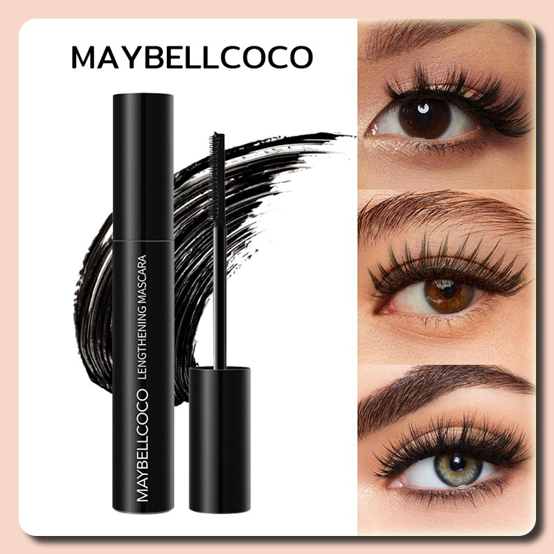 【MAYBELLCOCO】มาสคาร่ากันน้ํา ติดทนนาน มาสคาร่าธรรมชาติ ดัดผม ให้ขนตาดูมาสคาร่าหนายาวสีดํา