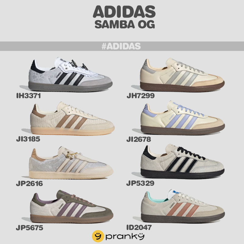 (พร้อมส่ง&พรีออเดอร์12-15วัน) ADIDAS SAMBA OG (IH3371/JI3185/JQ2616/JH7299/JI2678/JP5329) รองเท้าลำล