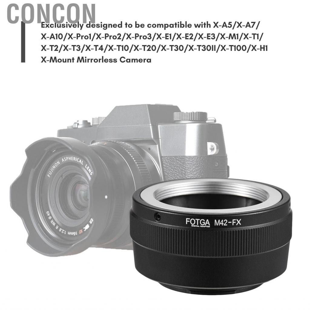 Concon Fotga Manual Lens Mount Adapter Ring Aluminium Alloy สำหรับ Pentax M42 ถึง Fuji X-A5/X-A7/X-A
