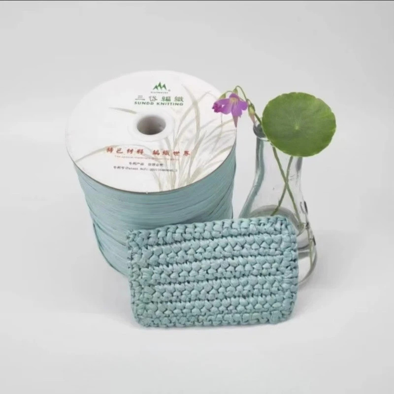 600M มือทอ Raffia เส้นด้ายฟางโครเชต์ด้ายสําหรับ DIY รูปที่ 6
