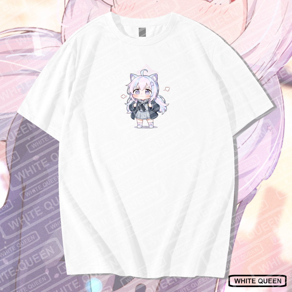 WHITE QUEEN - เสื้อยืด UZAWA REISA BLUE ARCHIVE CHIBI NEKO - เสื้อยืด BLUE ARCHIVE REISA CHIBI NEKO