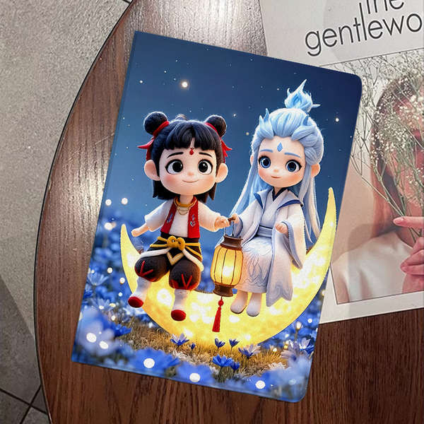 กรณี iPad zugu case ipad เคสป้องกันสำหรับ iPad Air7 ipad9/11หนังสือ mini7/6น่ารัก Nezha pro12.9พร้อม