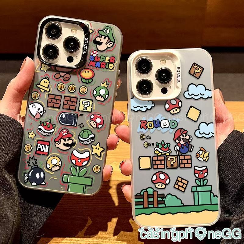 เหมาะสําหรับ OPPO A7 A3X A17 A36 A94 reno5 Super Mario Game, matte hard shell วัสดุกันกระแทกเคสโทรศั