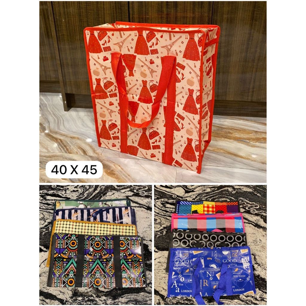 Medium Sack Bag กระเป๋าอเนกประสงค์ กระเป๋าช้อปปิ้ง Tote bag UK 30X20, 40X45, 45X50, 50X38, 50X55
